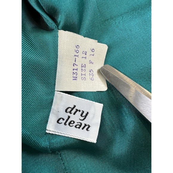 Vtg Pendleton Wool Green 2 Piece Blazer & Skirt Set Academia Sz M Office Work - Picture 13 of 15